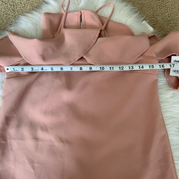 NWT Charlotte Russe Ruffled Cold Shoulder Dress XS - Picture 5 of 8